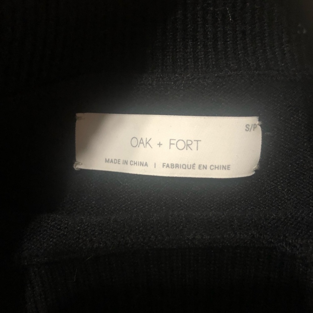 OAK + FORT Mock Neck 1/2 Sleeve Sweater - Picture 6 of 9